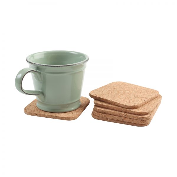 Set 6 Square Coasters FSC3 Cork 100 x 100 x 6mm