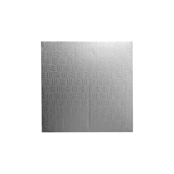 14" (35cm) X 12mm Square Silver Cake Drum