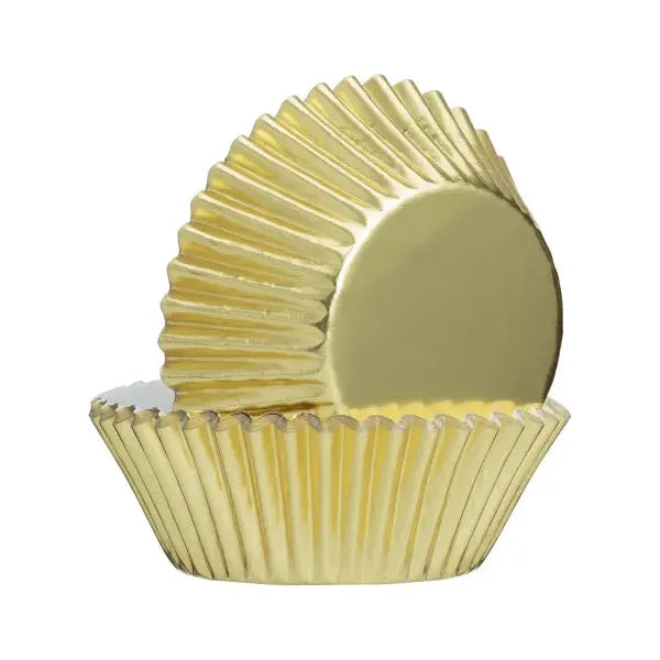 Set Of 32 Gold Foil Cupcake Cases