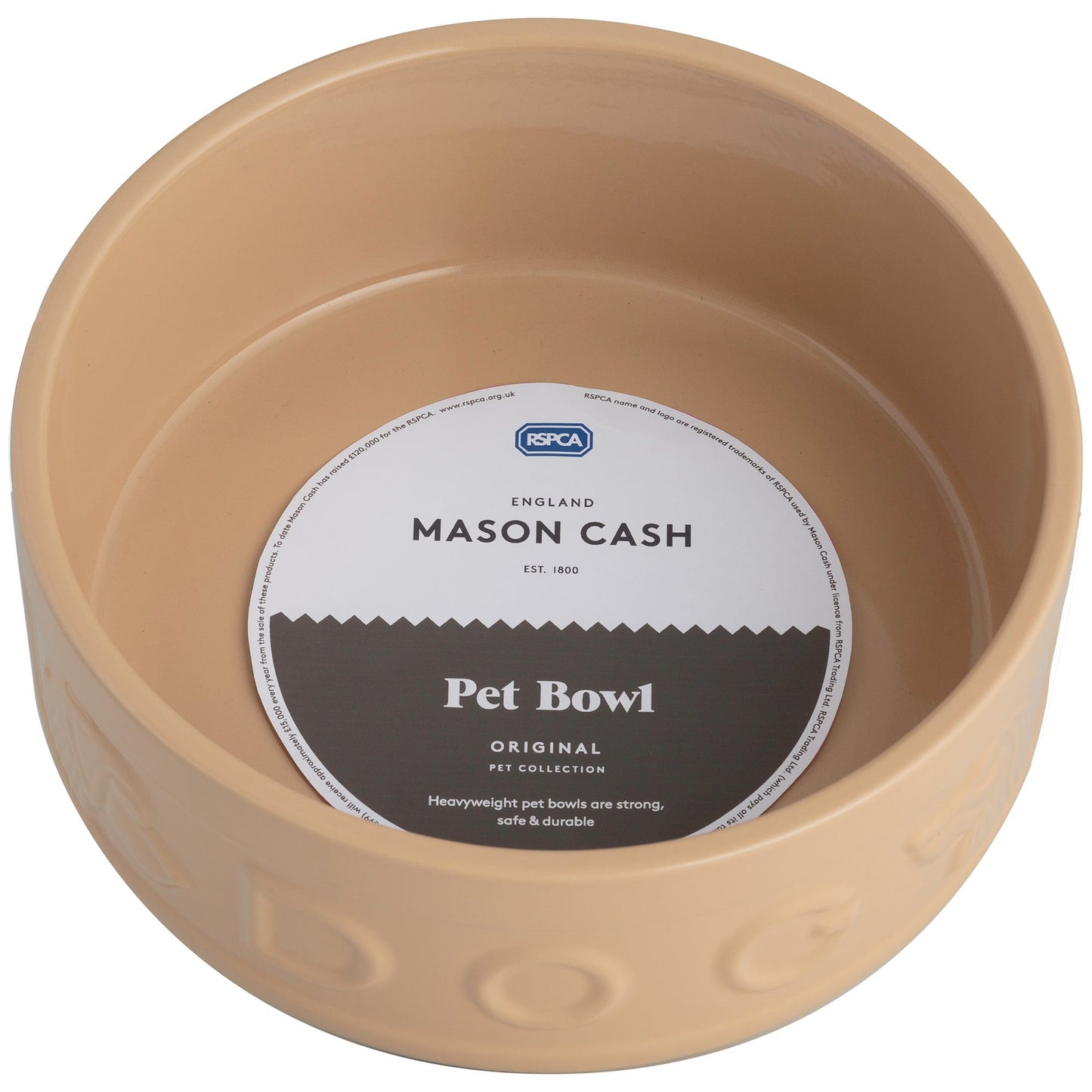 Cane Lettered Dog Bowl 25cm