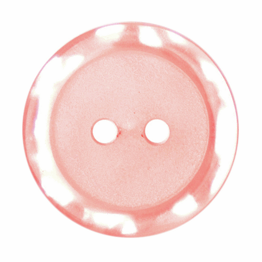 Ridged Pale Pink 16mm Button