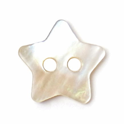 Star Mother of Pearl Look Button 11mm