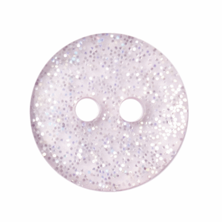 Glitter Button Pale Pink 13mm