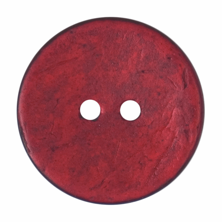 Red Coconut Button 24mm