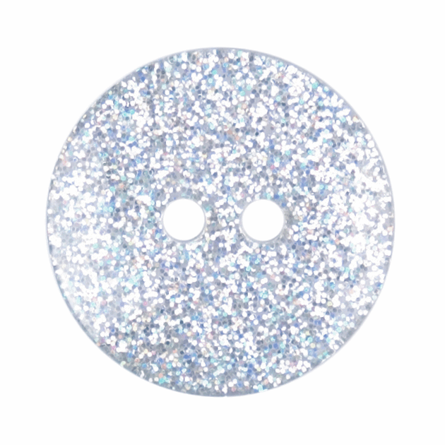 Glitter Button Transparent 18mm
