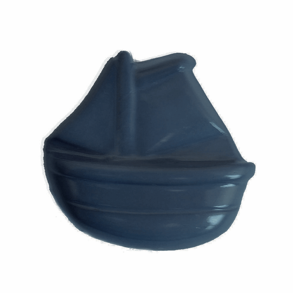 Blue Sail Boat Button 15mm
