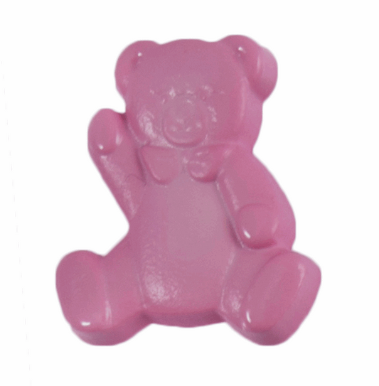 Teddy Bear Button Pink 16mm