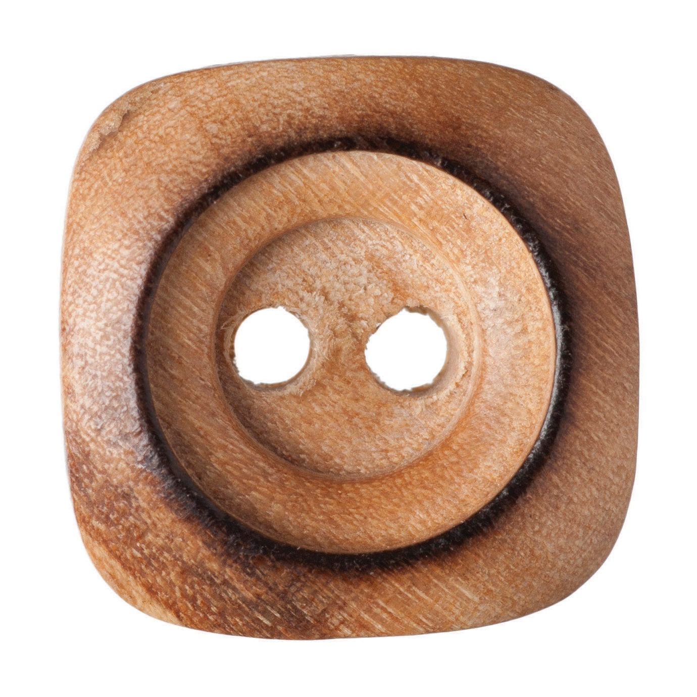 Wooden 2 Hole Button Square 18mm