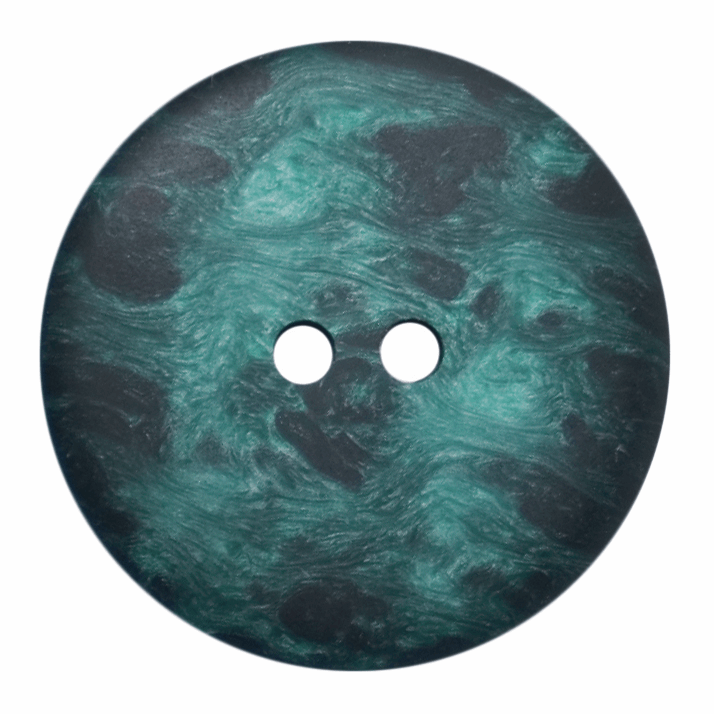 Green Swirl Button 2 Hole 23mm