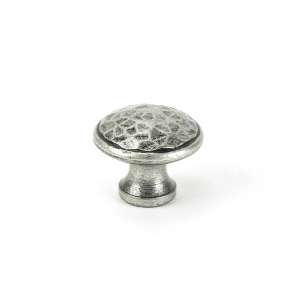 Pewter Beaten Cupboard Knob