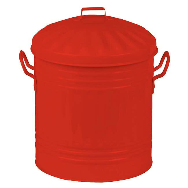 Coloured Metal Mini Bin Red