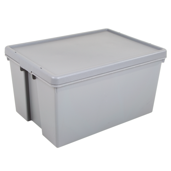 Wham Bam 96L H.Duty Box & Lid Cement Grey