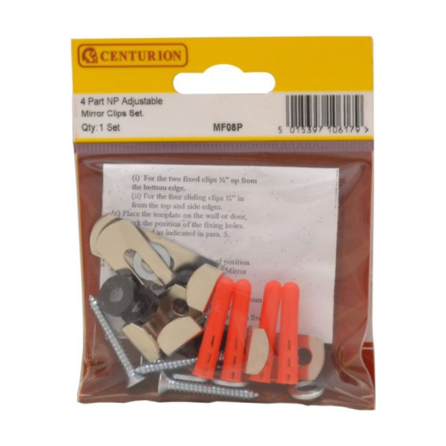 4 Part Mirror Clip Set