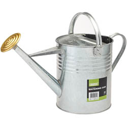 Galvanised Water Can With Rose 9L
