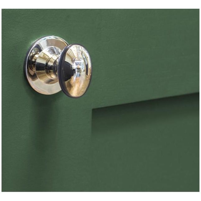 Polished Nickel Oval Cabinet Knob 33mm