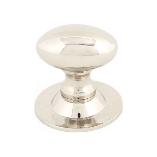 Polished Nickel Oval Cabinet Knob 33mm