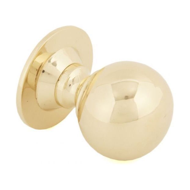 Polished Brass Ball Cabinet Knob 31mm