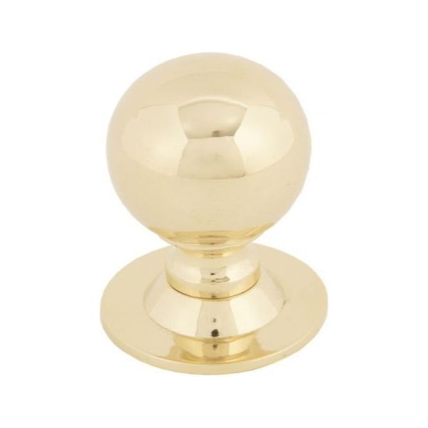 Polished Brass Ball Cabinet Knob 31mm