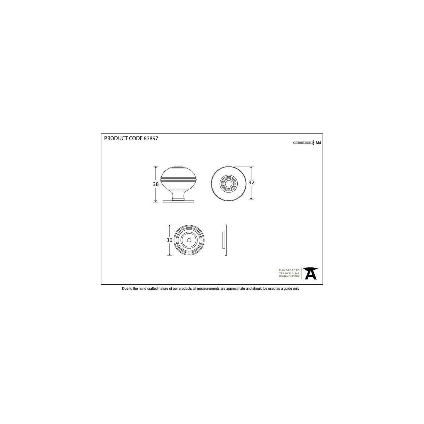 Polished Nickel Prestbury Cabinet Knob 32mm