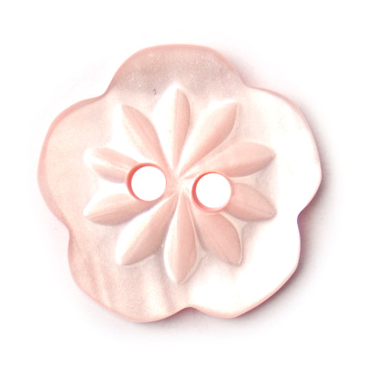 Pink Flower 18mm 2 Hole Button