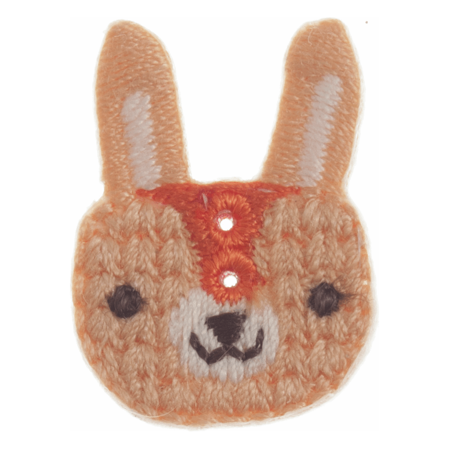 Woodland Bunny Button: 18mm: Natural