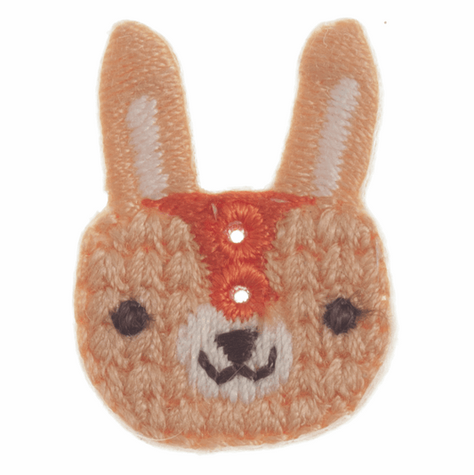 Woodland Bunny Button: 18mm: Natural