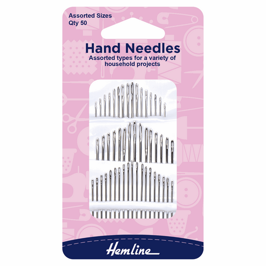 Hand Sewing Needles: Household Assorted: 50 Pieces