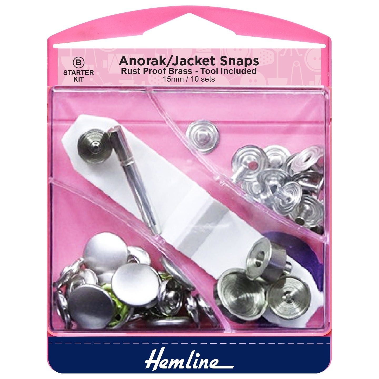 Anorak Snaps: Nickel: 15mm