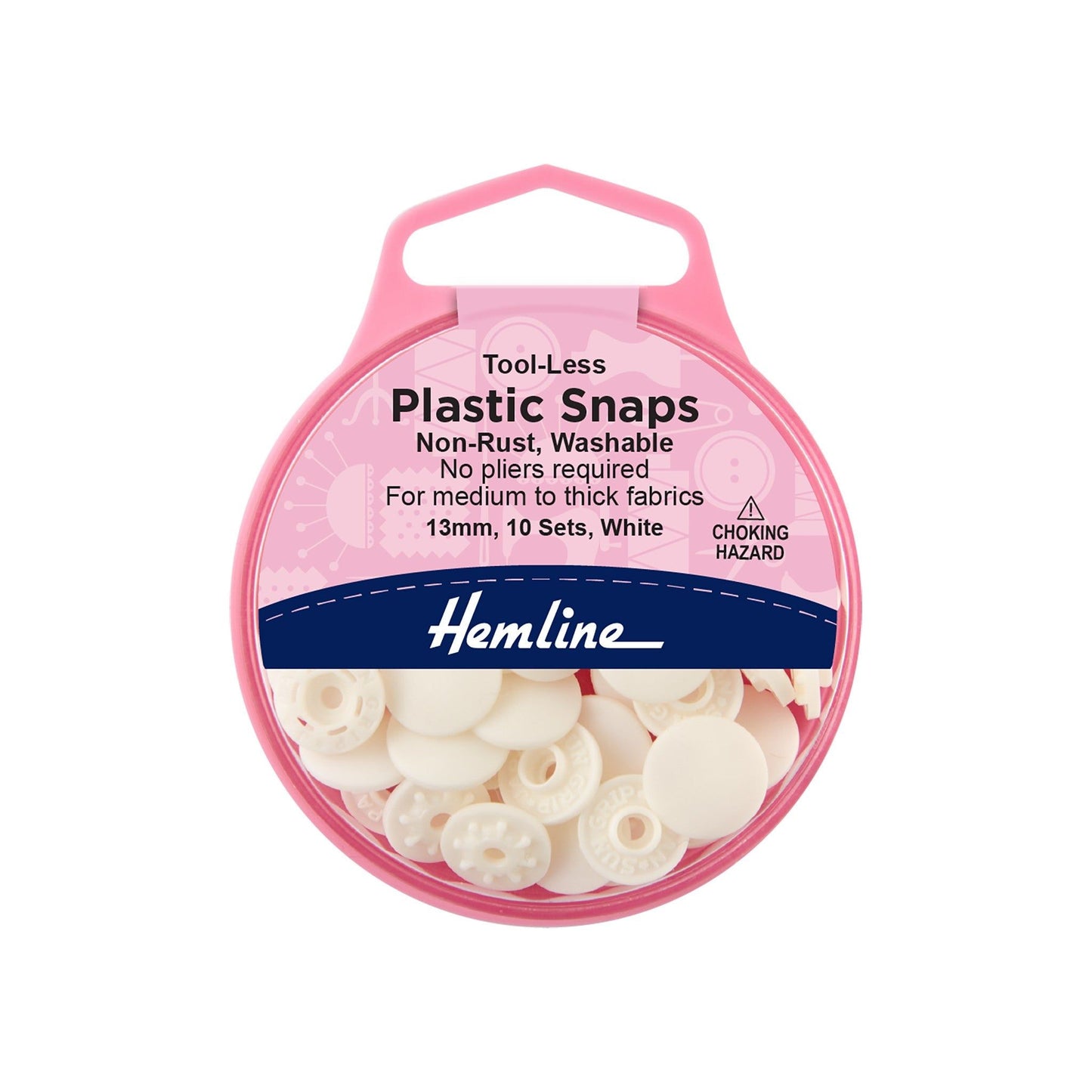 Tool-less Plastic Snaps: 13mm