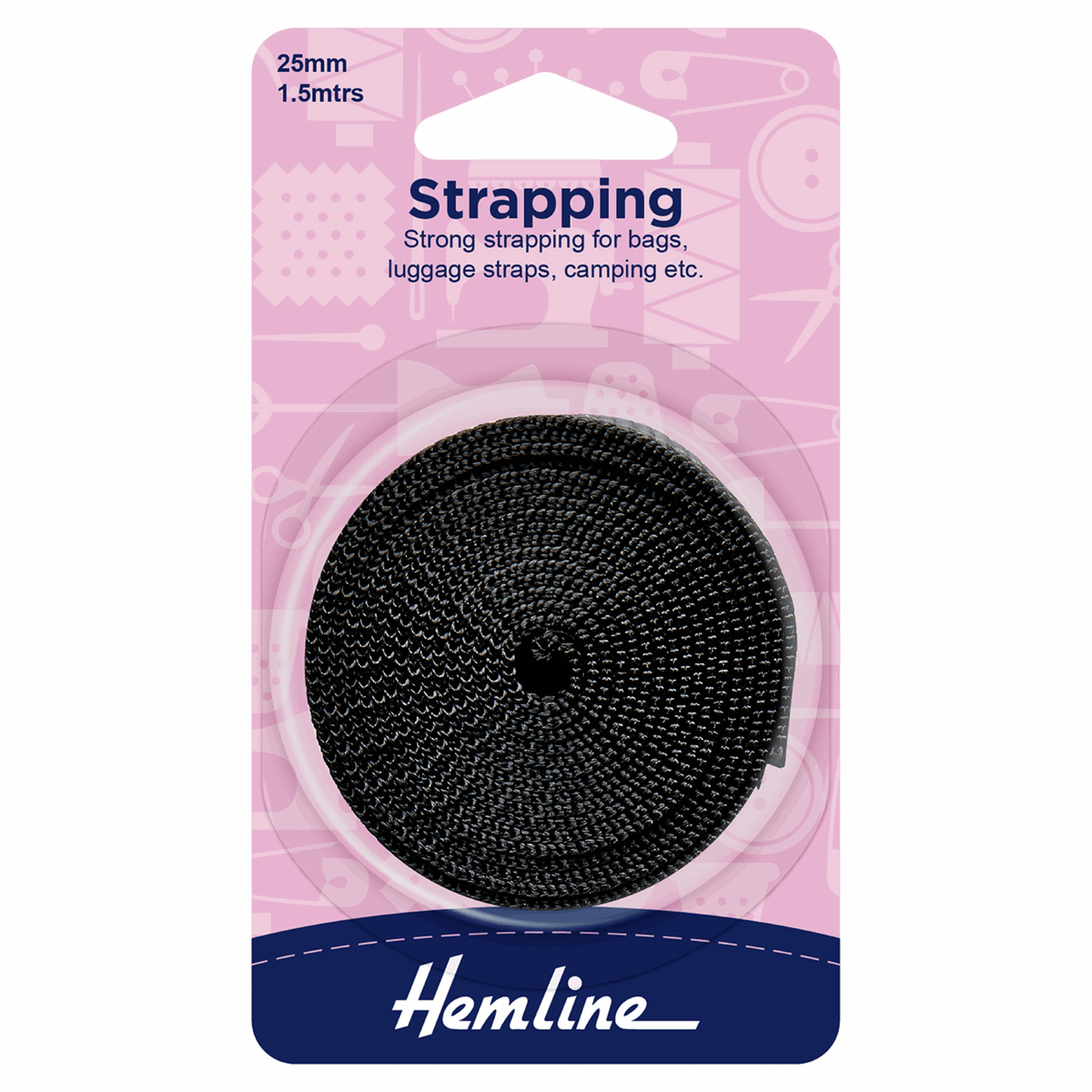 Strapping: 1.5m x 25mm: Black