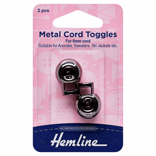 Adjustable Cord Toggles: 6mm: Black