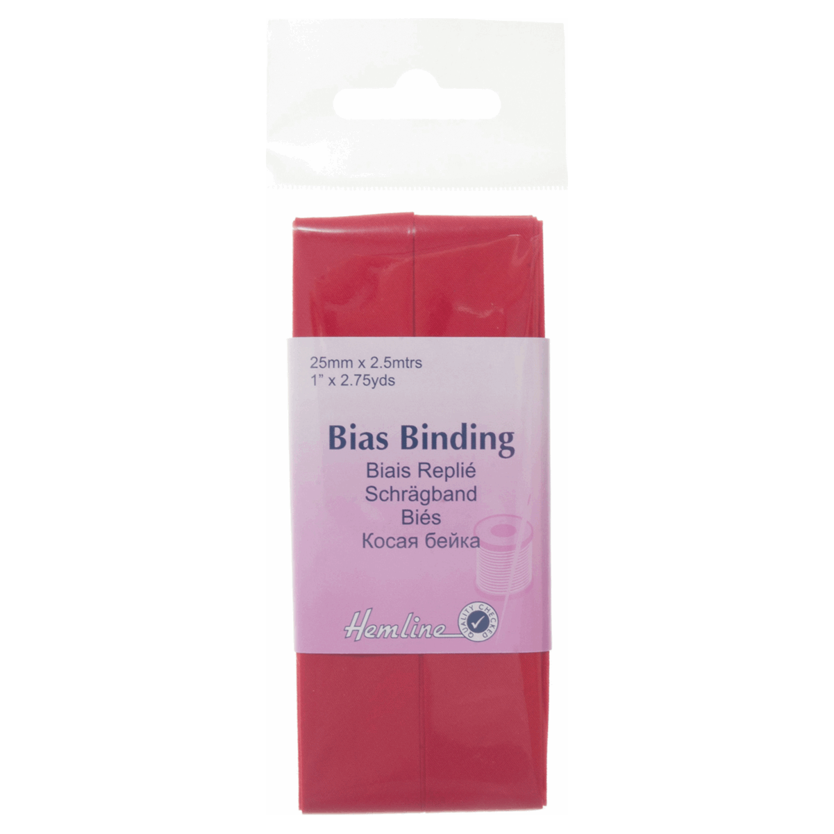 Bias Binding: Polycotton: 2.5m x 25mm: