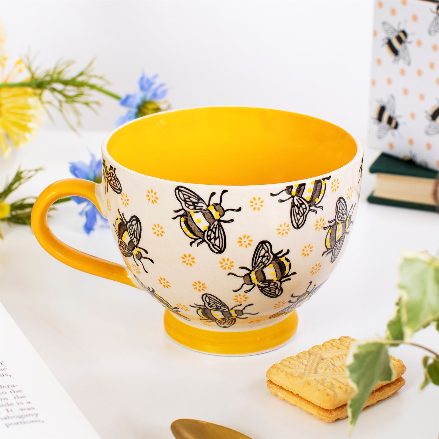 Busy Bees Stamped Mug