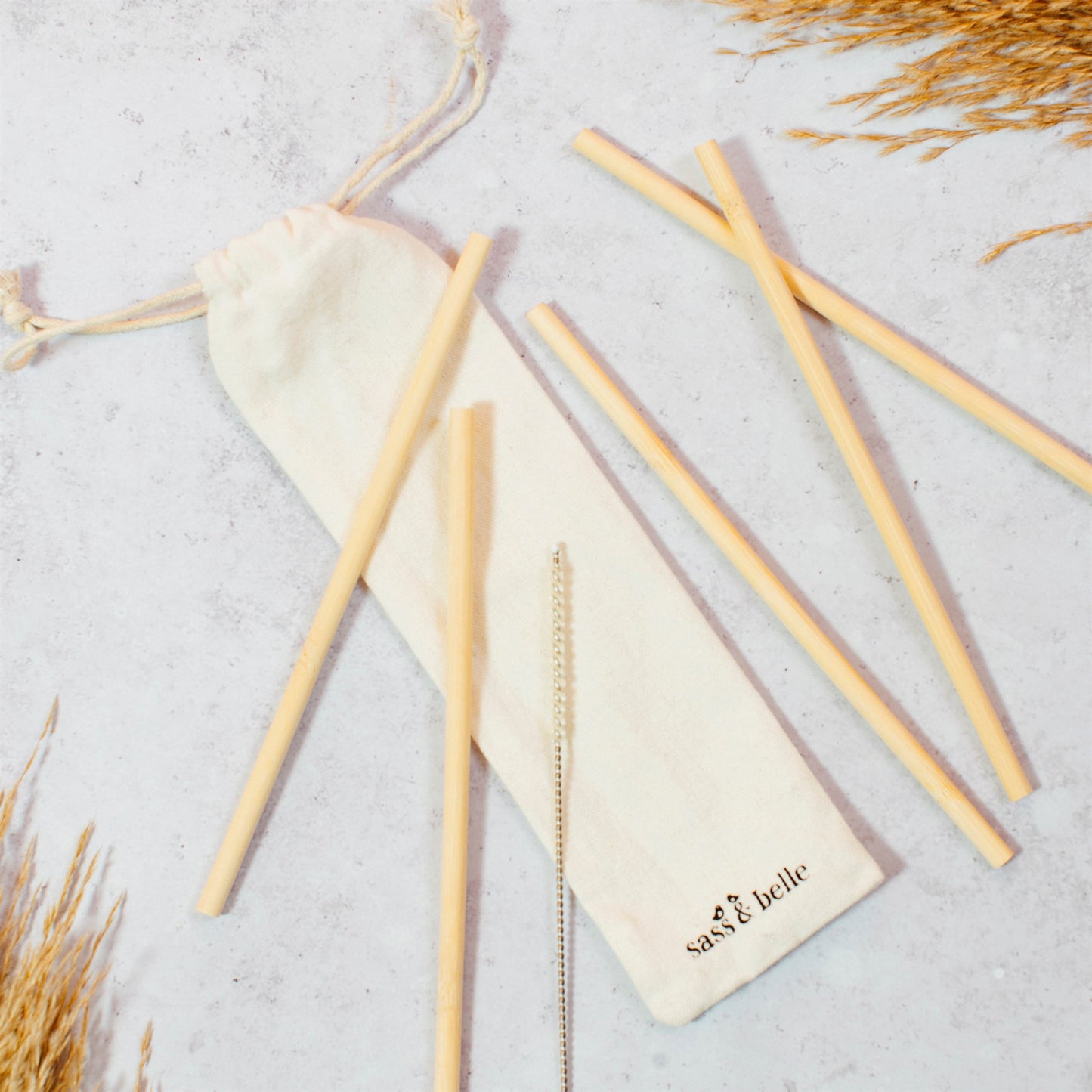 Bamboo Straws Set of 6