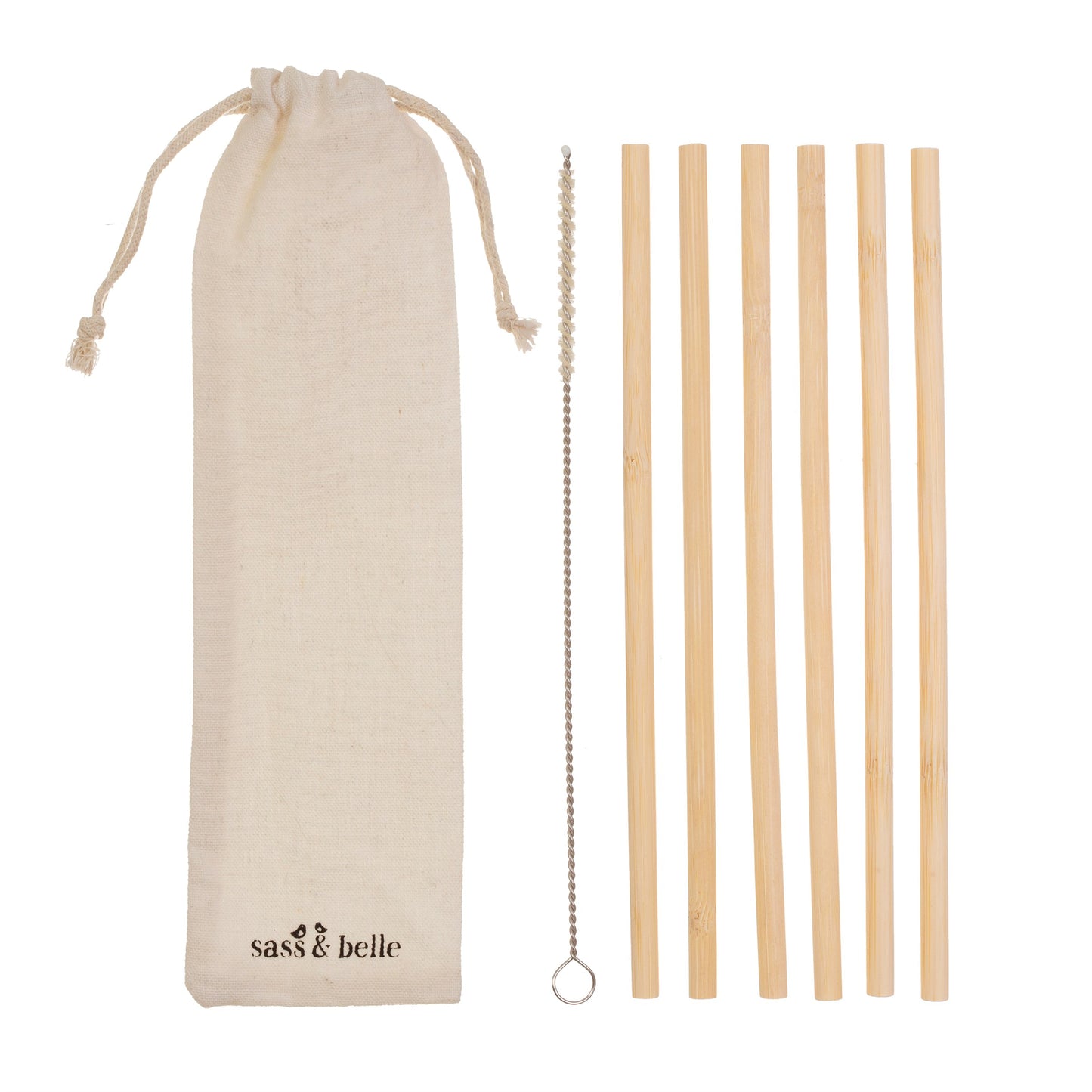 Bamboo Straws Set of 6