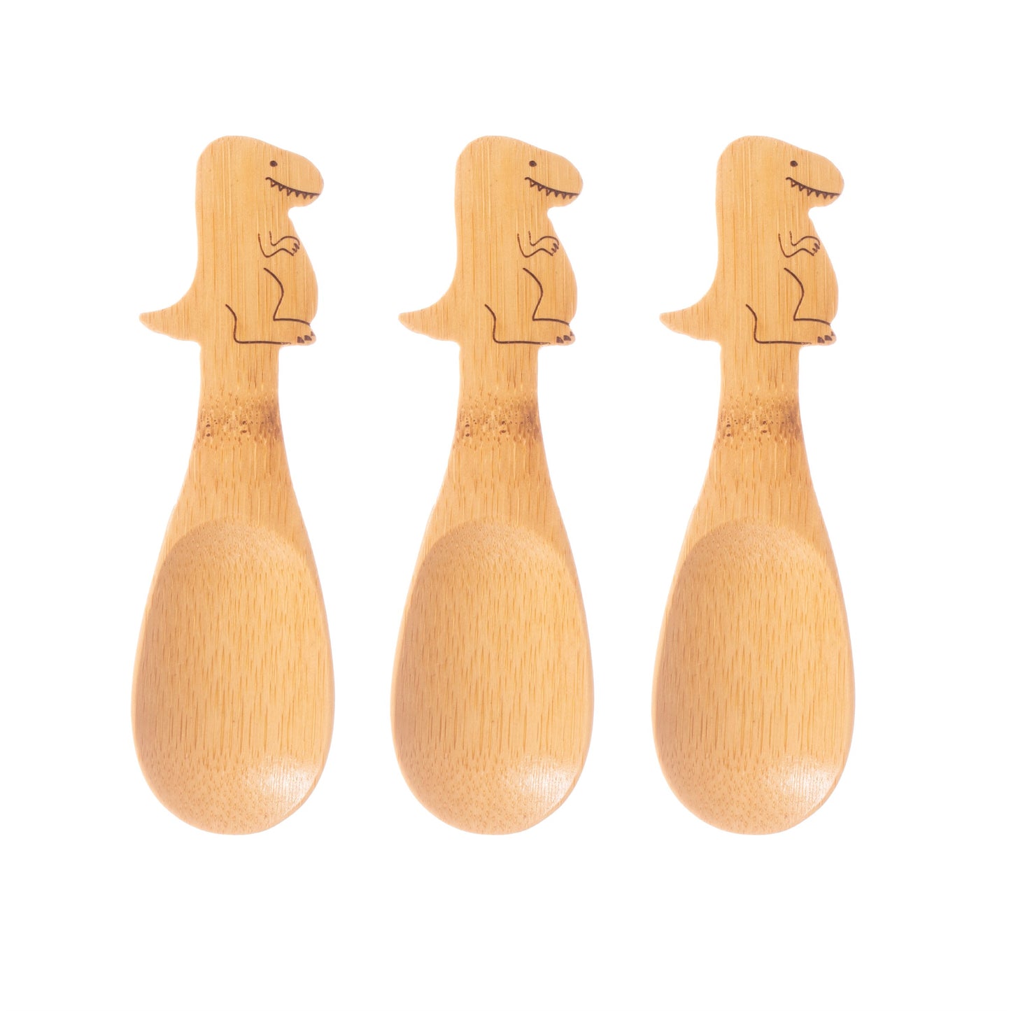 Bamboo T Rex Spoons Set 3
