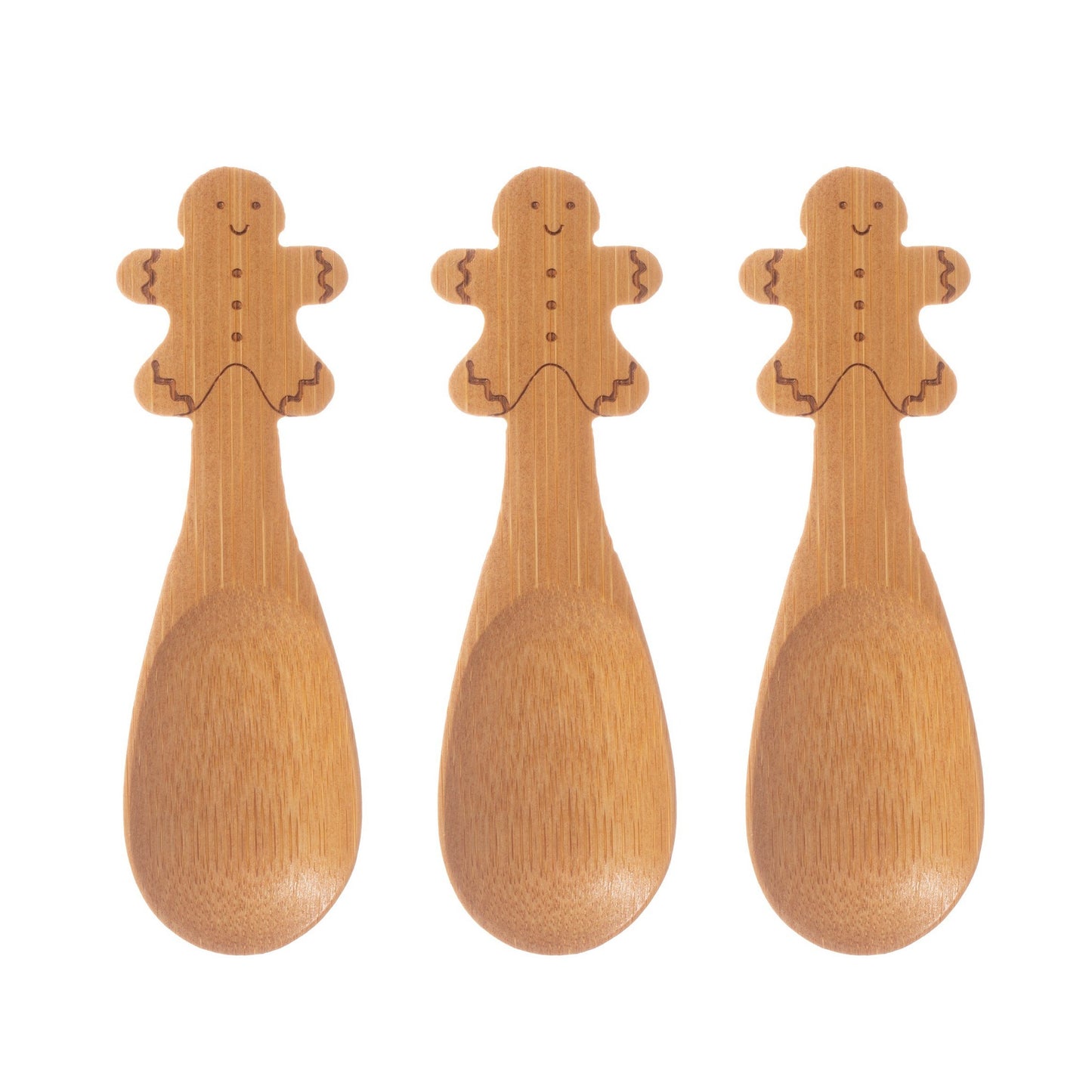 Gingerbread Bamboo Spoons Set 3