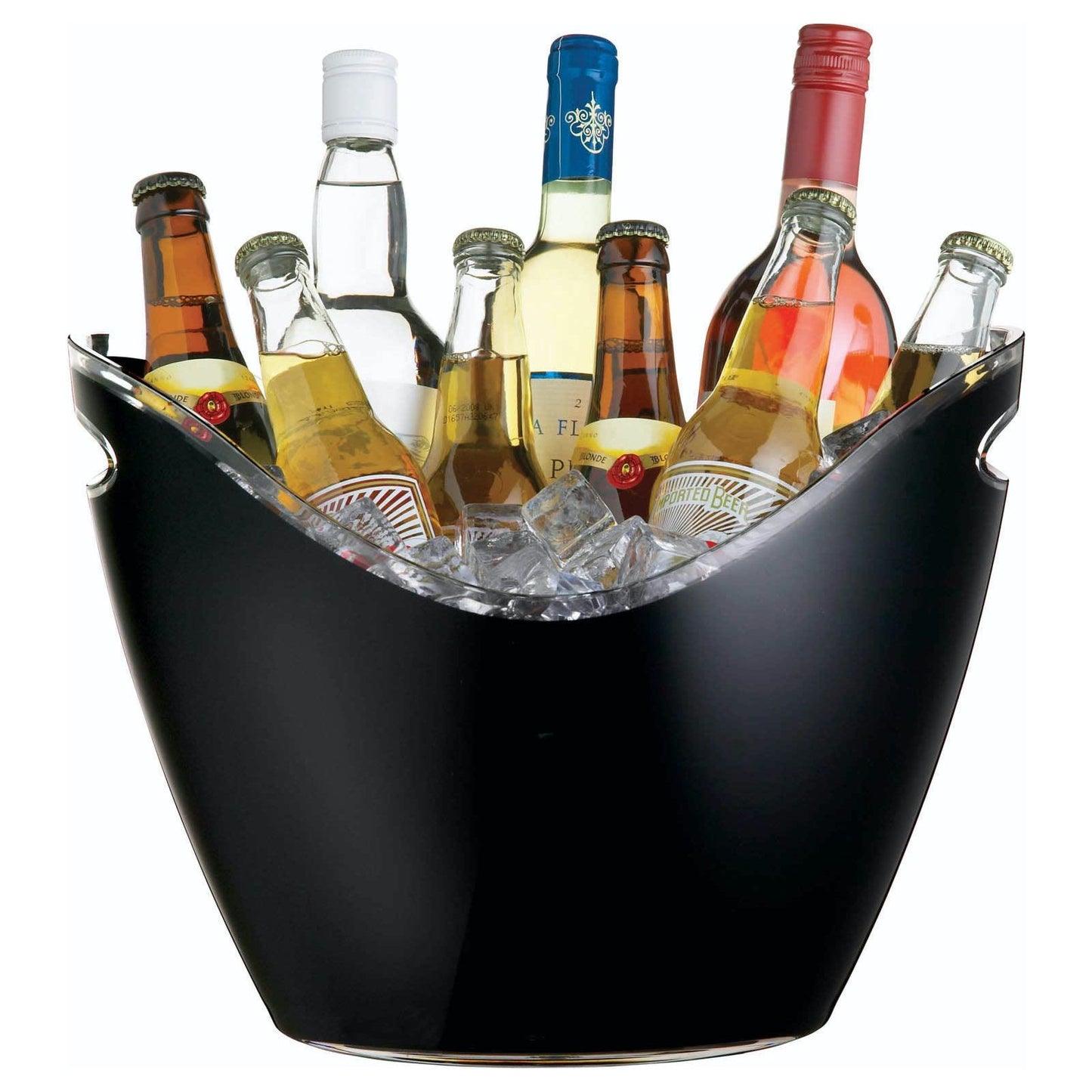 BarCraft Black Acrylic Drinks Pail / Cooler