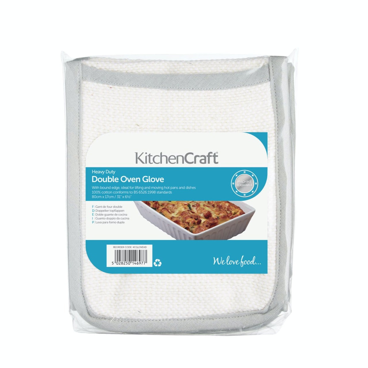 Heavy Duty Oven Gloves with Bound Edge