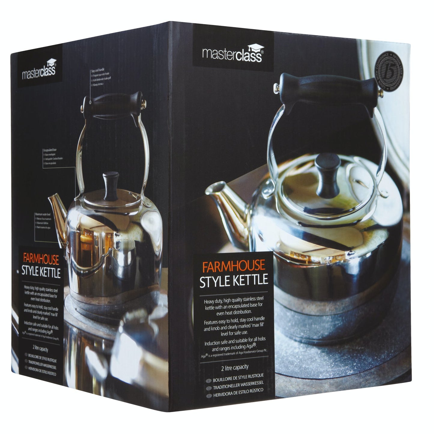 MasterClass Deluxe Farmhouse Style Heavy Duty 2 Litre Kettle
