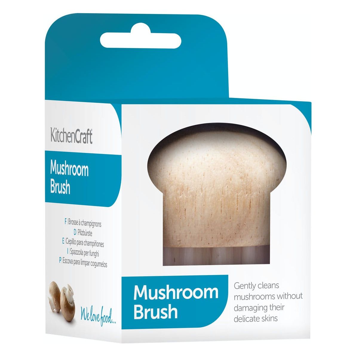 Wooden Handled Mushroom Brush