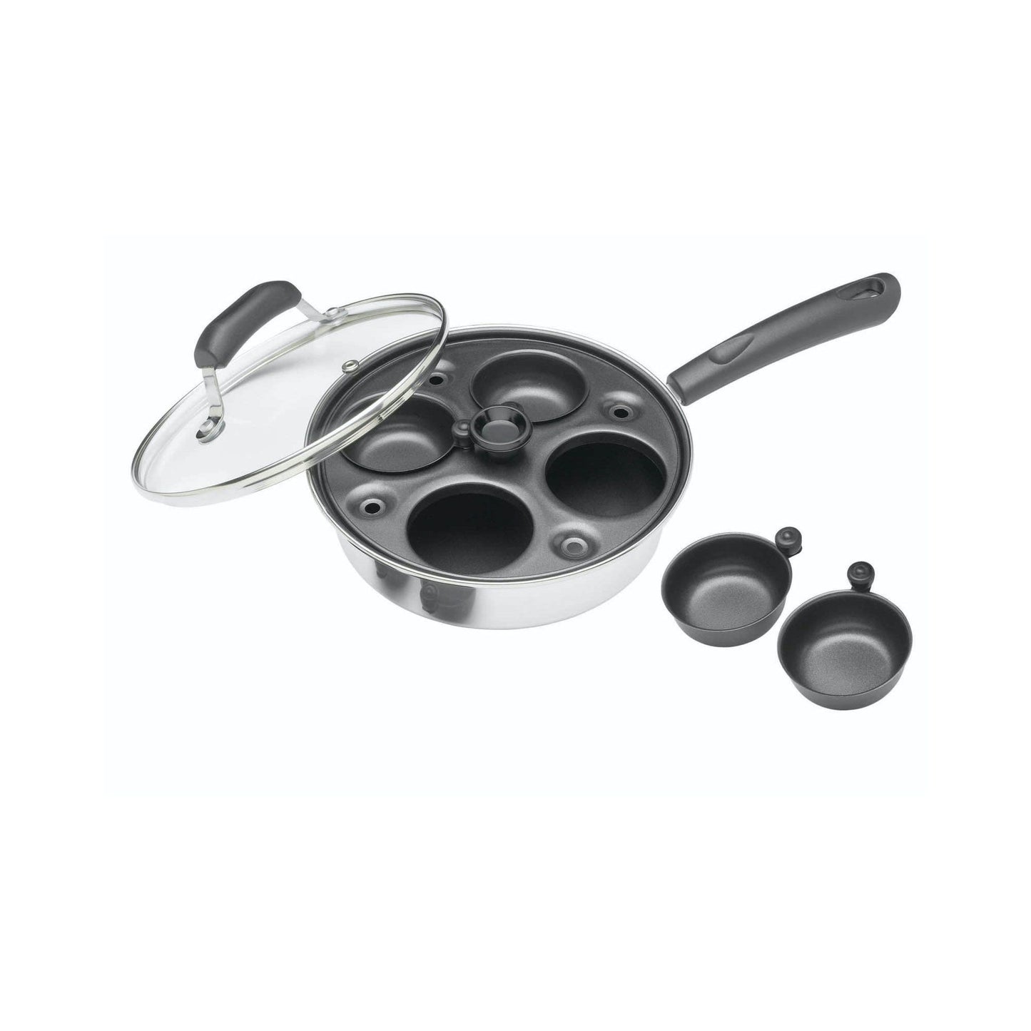 Aluminium Coated Carbon Steel Four Hole Egg Poacher