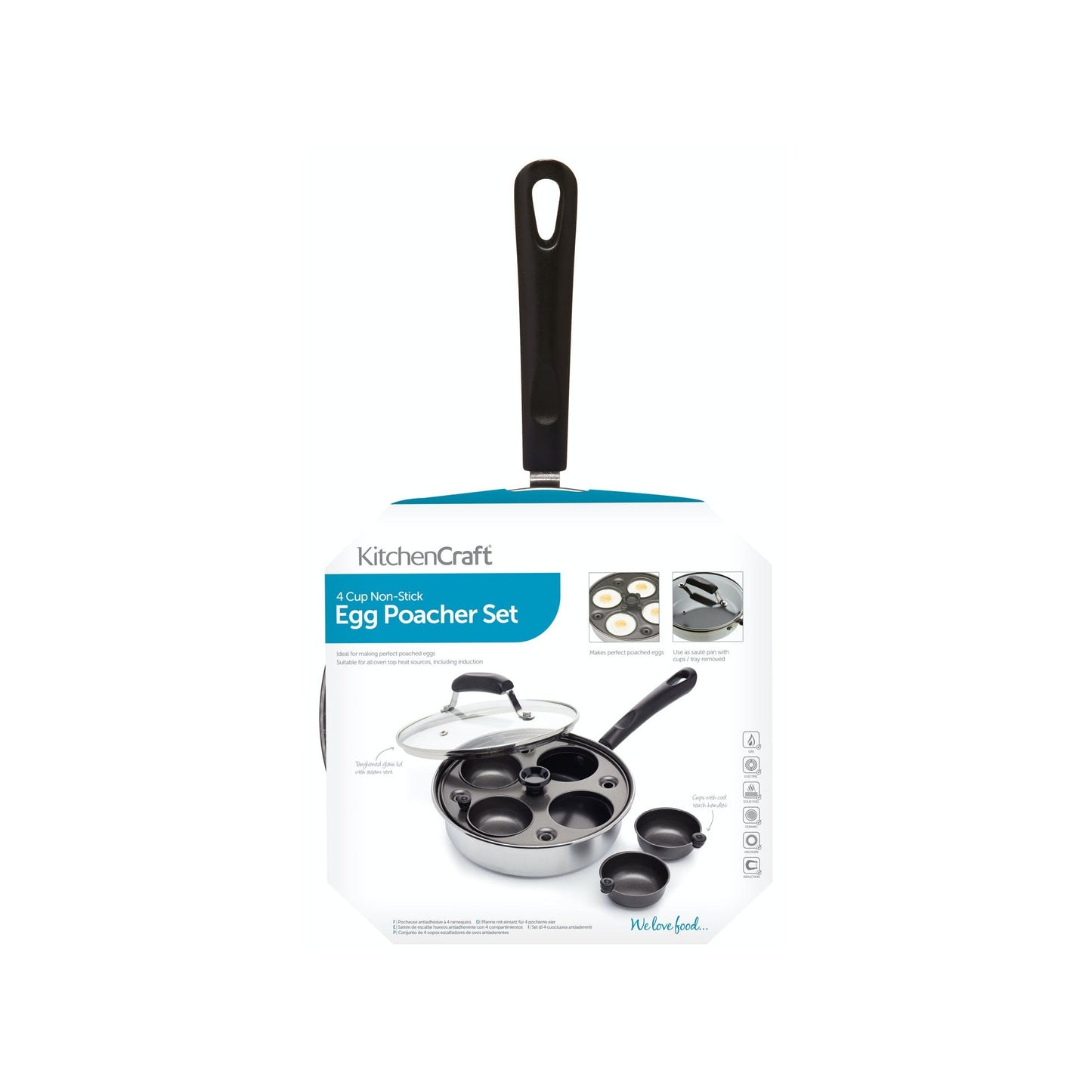 Aluminium Coated Carbon Steel Four Hole Egg Poacher