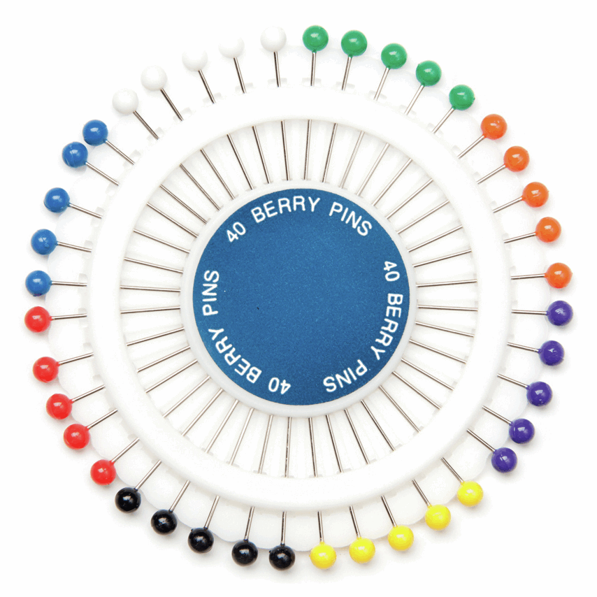 Pins: Berry: 34mm: Nickel: 40 Pieces