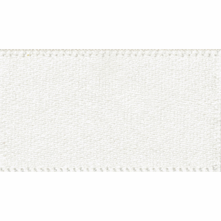 Newlife: Double Faced Satin: 25mm: Bridal White Per Metre