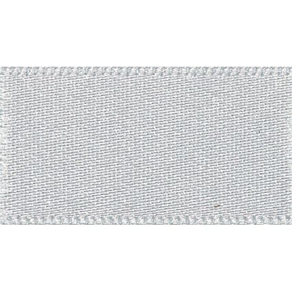 Ribbon: Double Faced Satin: 20m x 10mm: Silver Grey