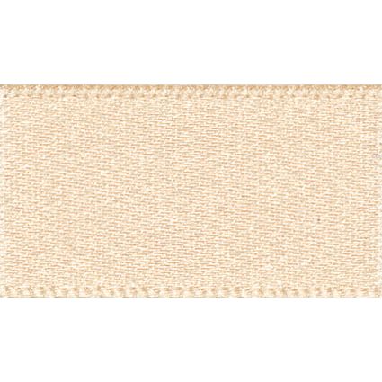 Ribbon: Double Faced Satin: 15mm: Cream Per Metre