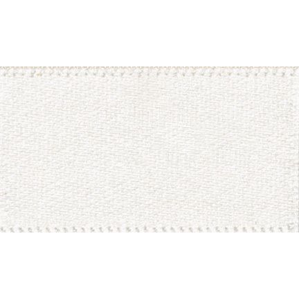 Ribbon: Double Faced Satin: 20m x 35mm: Bridal White