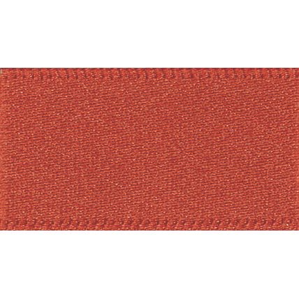 Ribbon: Double Faced Satin 3mm: Rust Per Metre
