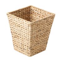 Square Litter Bin Hyacinth Natural